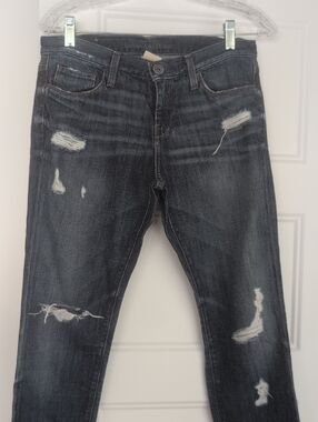 Banana Republic Women's Slim Distressed Dark Wash Jeans